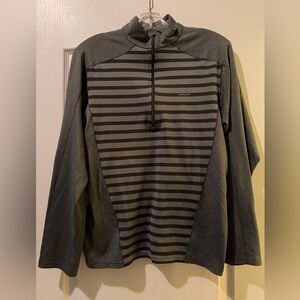 Patagonia Gray Striped Half Zip